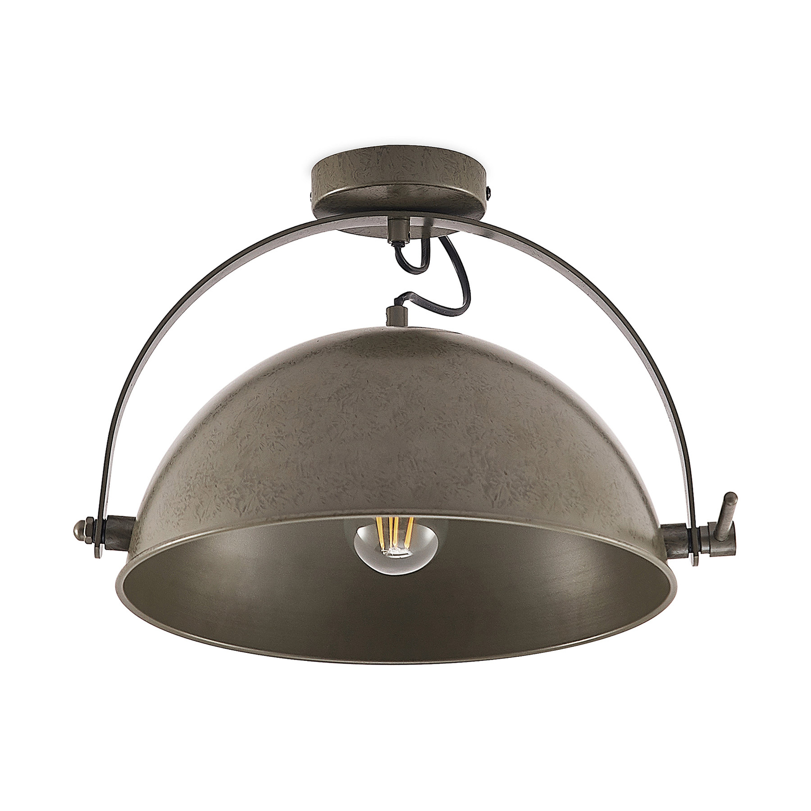 Lindby Muriel, ceiling lamp, hemisphere, dark grey