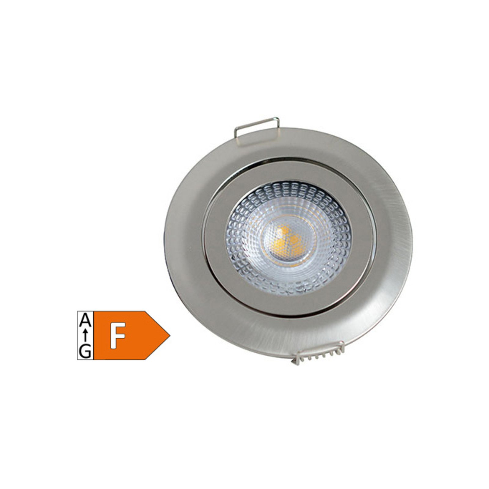 Holstein MS LED recessed light, IP20 40°, steel