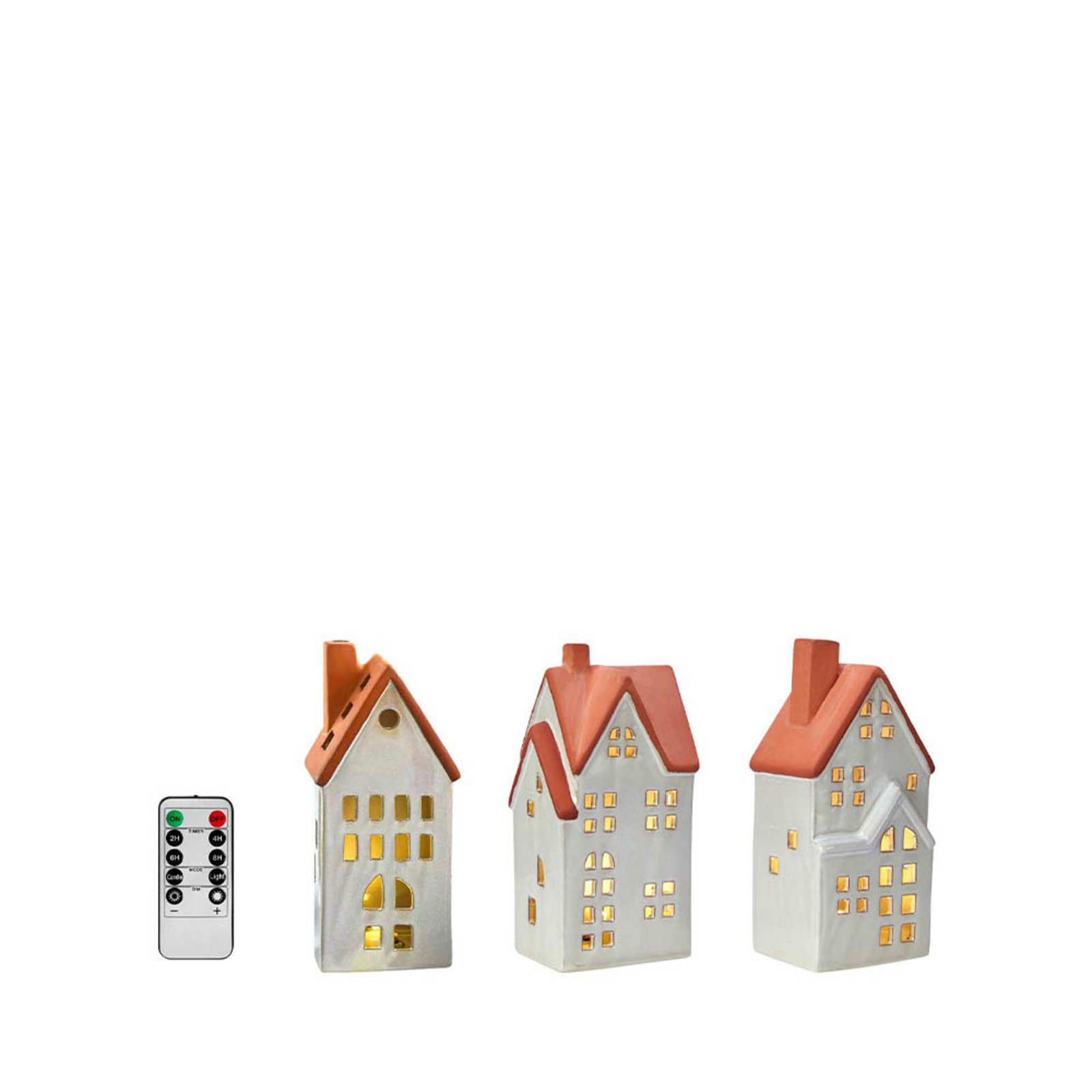 Molton Decoration Bordlampe 3 pcs. White/Brown - Markslöjd
