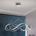 LED piekaramais apgaismojums Molly, hroms, dimmējams, Ø 80 cm