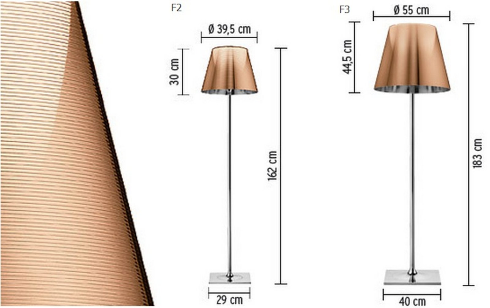 KTribe F3 Lámpara de Pie Aluminio Bronce - Flos