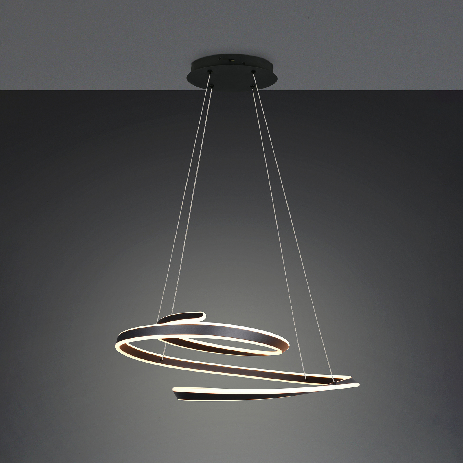 LED-riippvalgusti Arlington, mattmust, pikkus 80 cm, metall, CCT LED-riippvalgusti Arlington, mattmust, pikkus 80 cm, metall, CCT