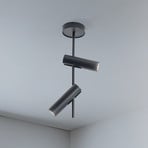 Deckenspot Leda 2, anthrazit, 2-flammig, Stahl, Höhe 55 cm