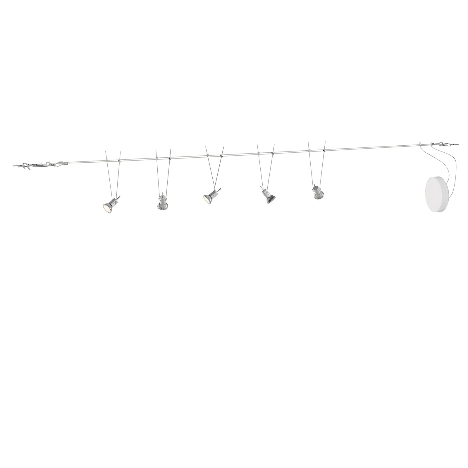 Marno 5 Wire Spot/Plafondlamp Chrome/Silver - Lindby