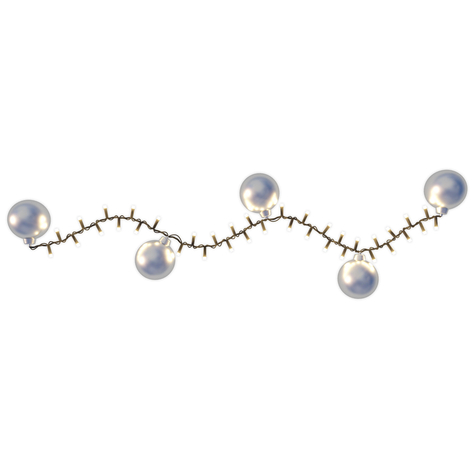 LED-Lichterkette 2in1, Frosty silver