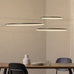 LED-Hängeleuchte Saturno, schwarz, 3-fl., Metall, 4.000 K