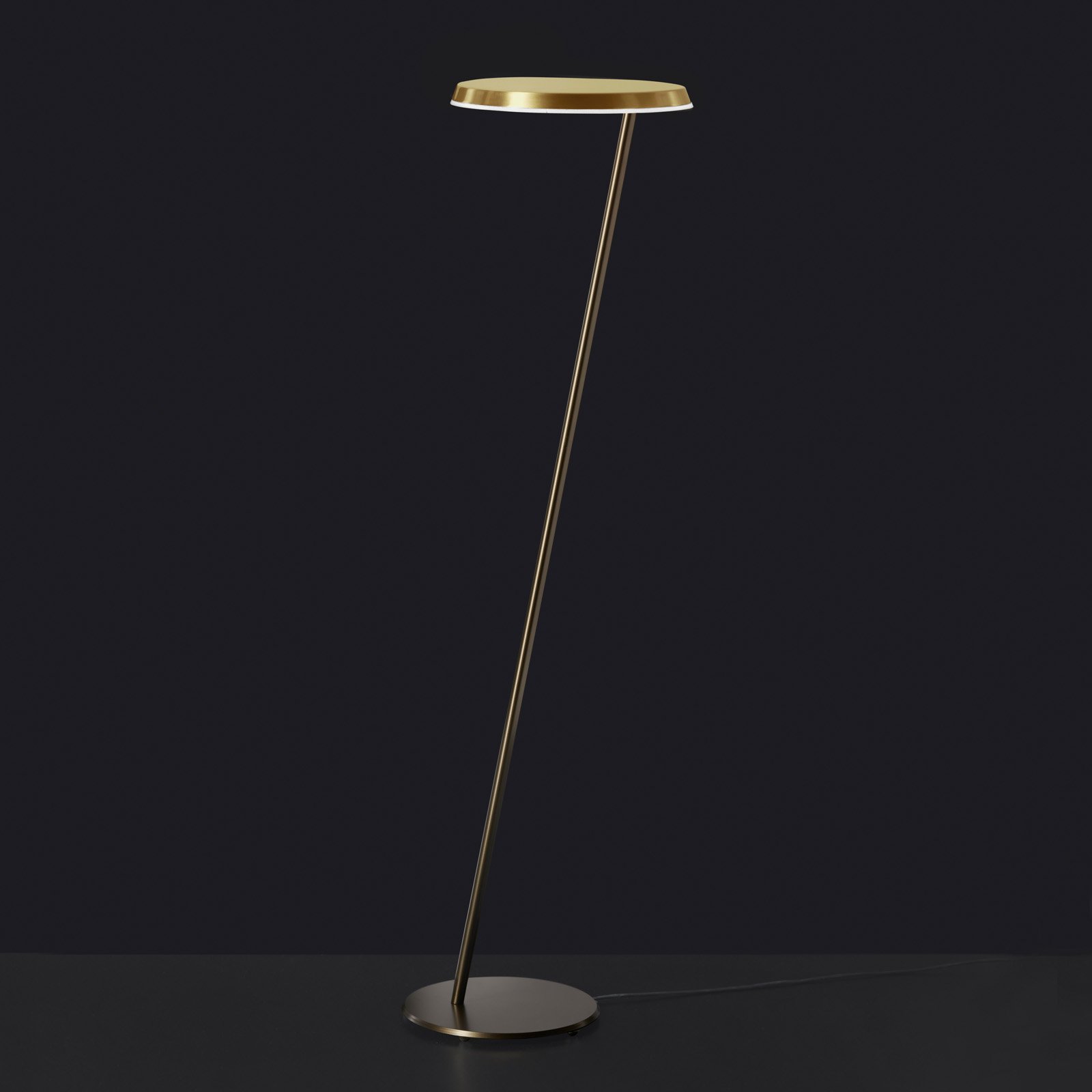 Oluce Amanita 619 LED-Stehleuchte, bronze/gold