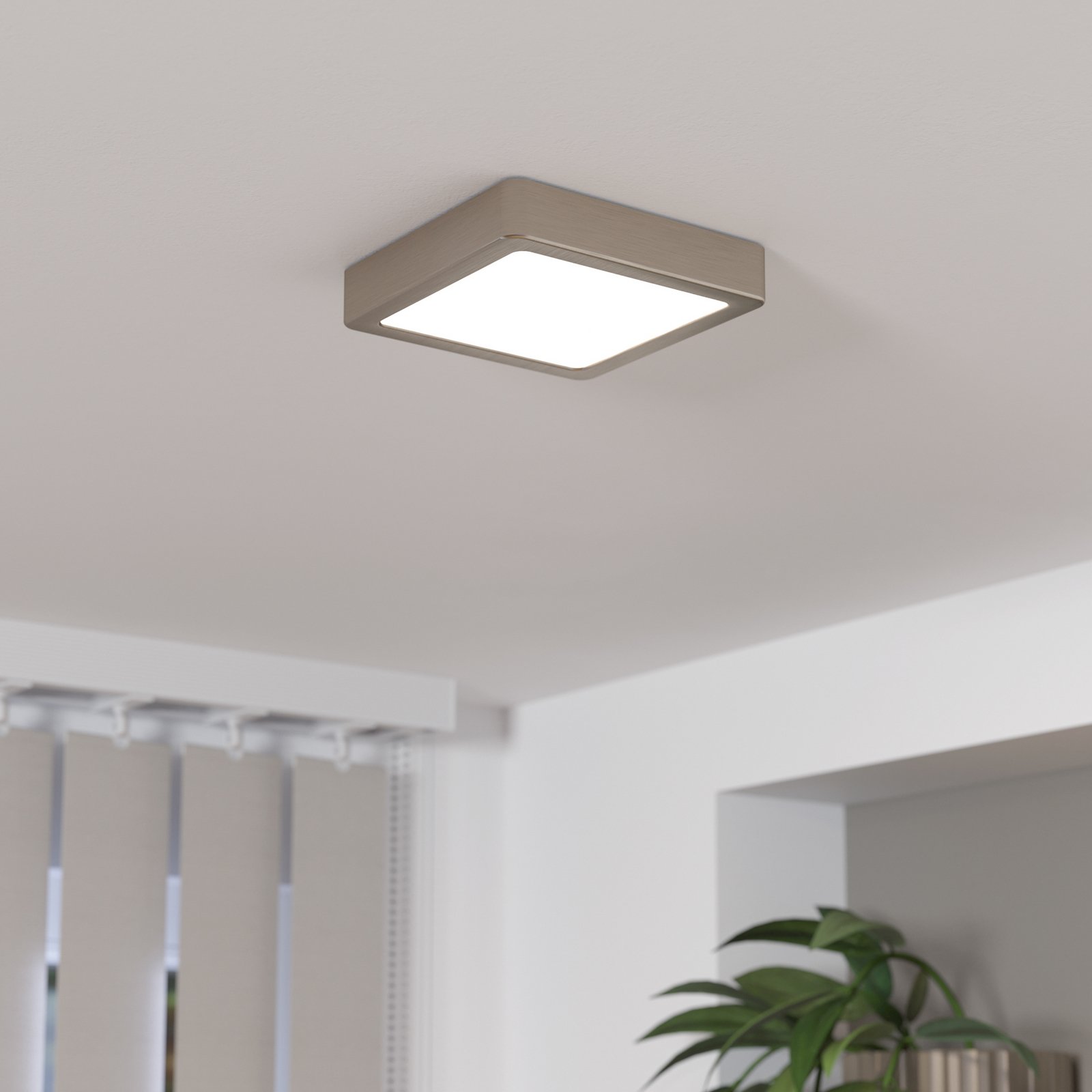 Painel de superfície LED Fueva 5 IP20 830 níquel 16x16cm