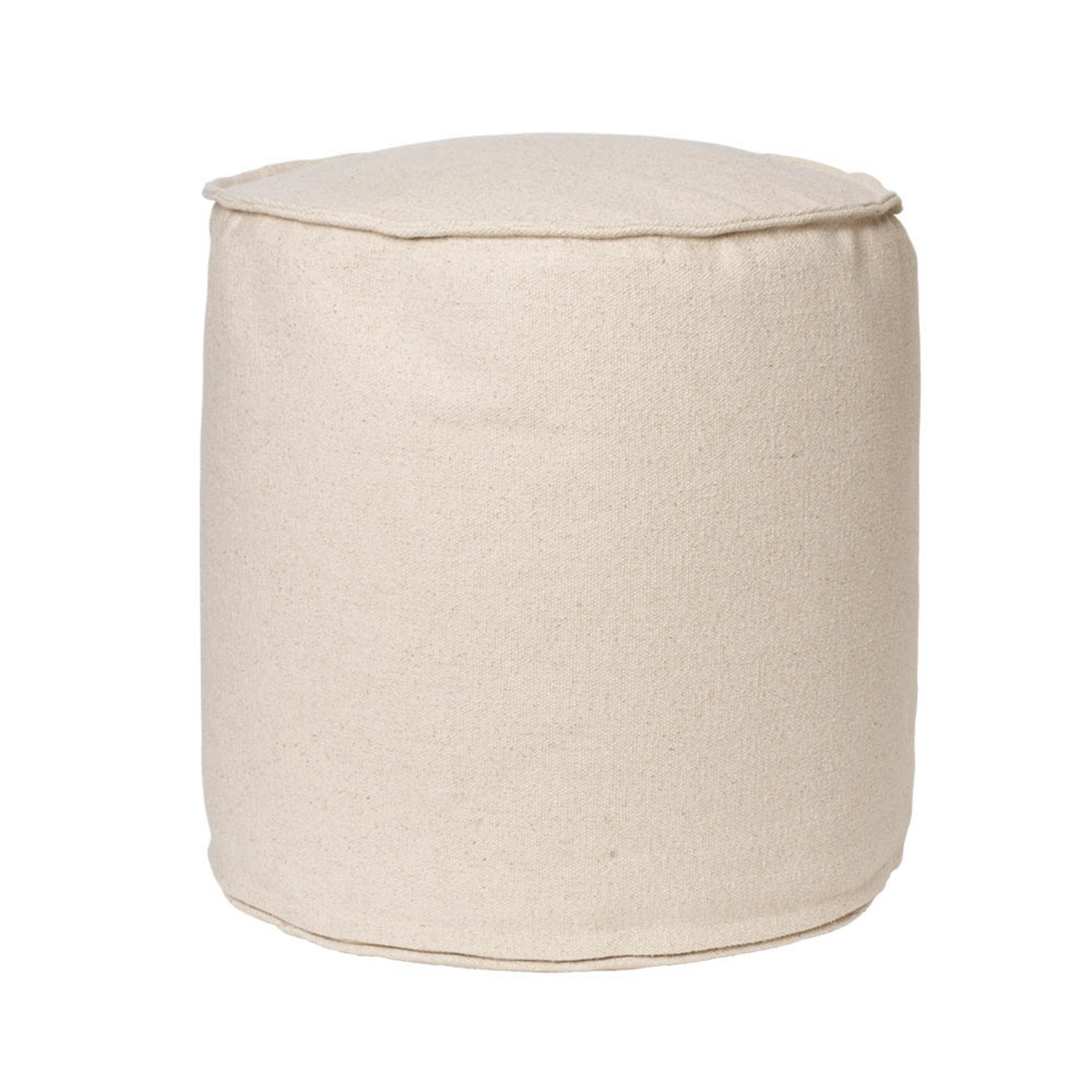 Aun Cotton Pouf Ø40 Off-White - Ferm Living