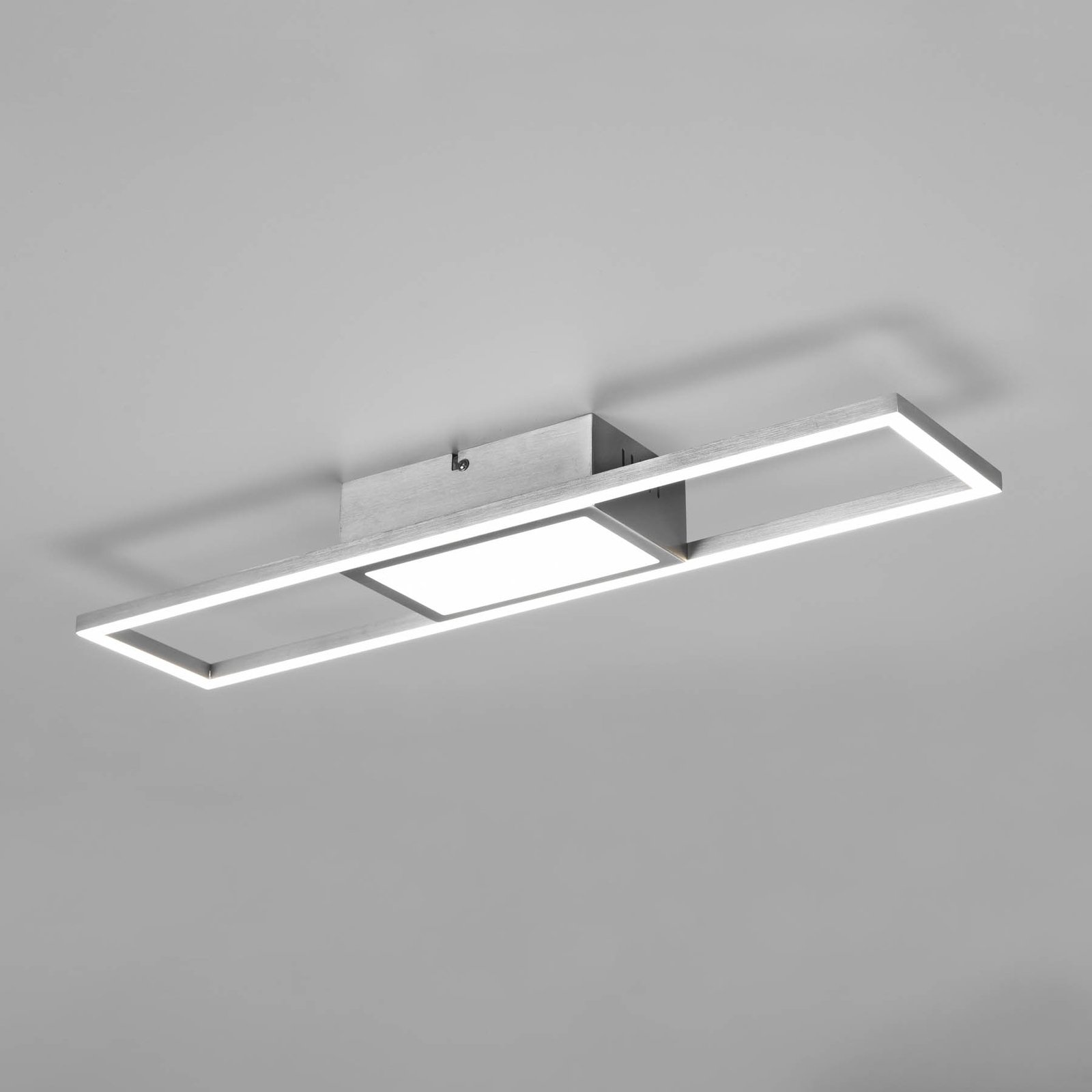 LED stropní světlo Rigido dálkový ovladač CCT nikl