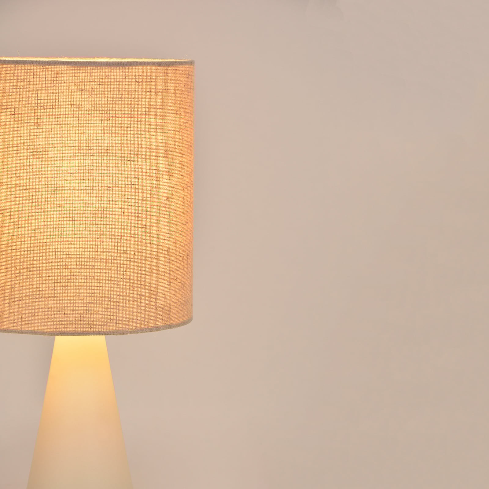 Lampada da tavolo Sally avorio opaco/beige, altezza 33 cm - COREP SAS