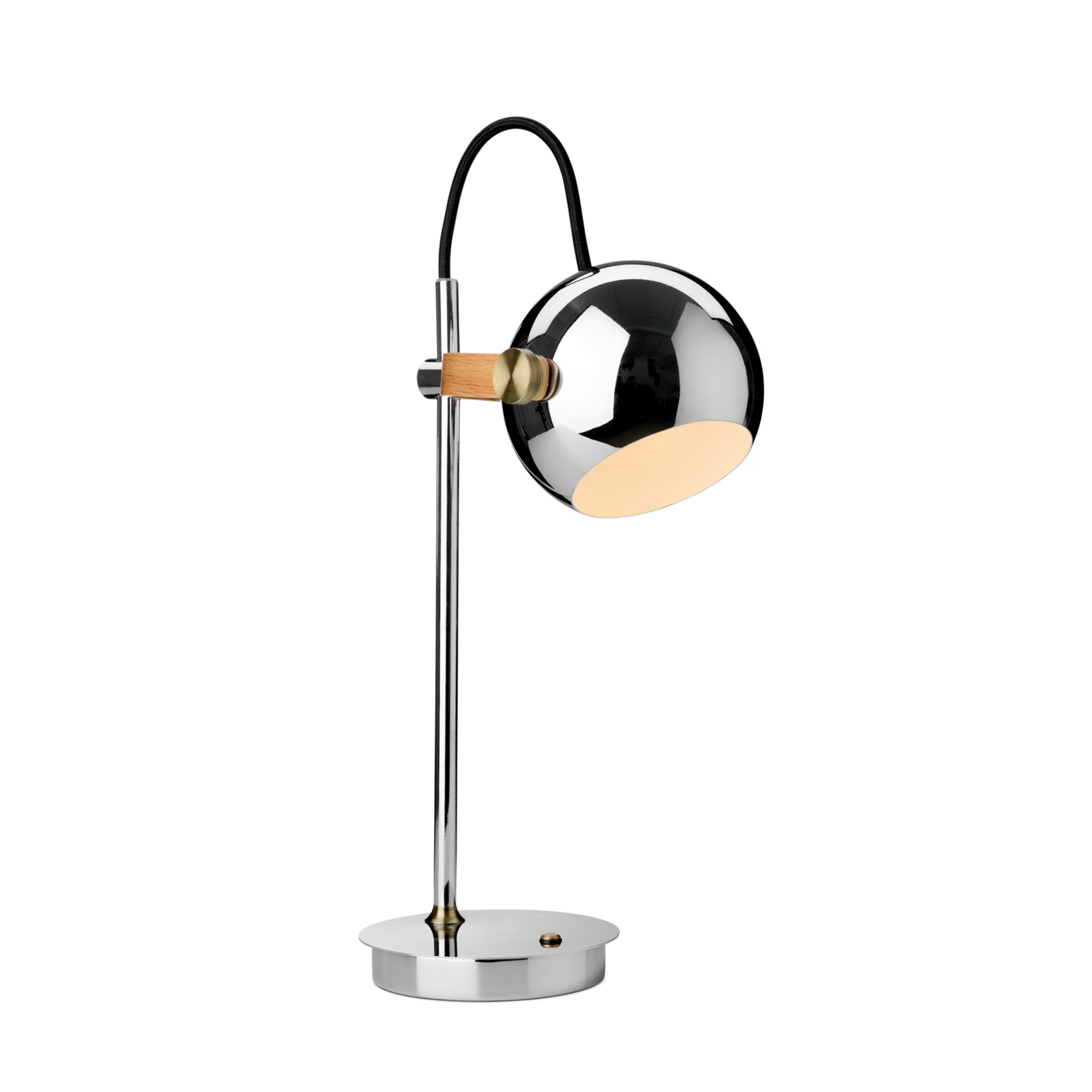 DC PORTABLE LED-acculamp, chroomkleurig, metaal - Halo Design