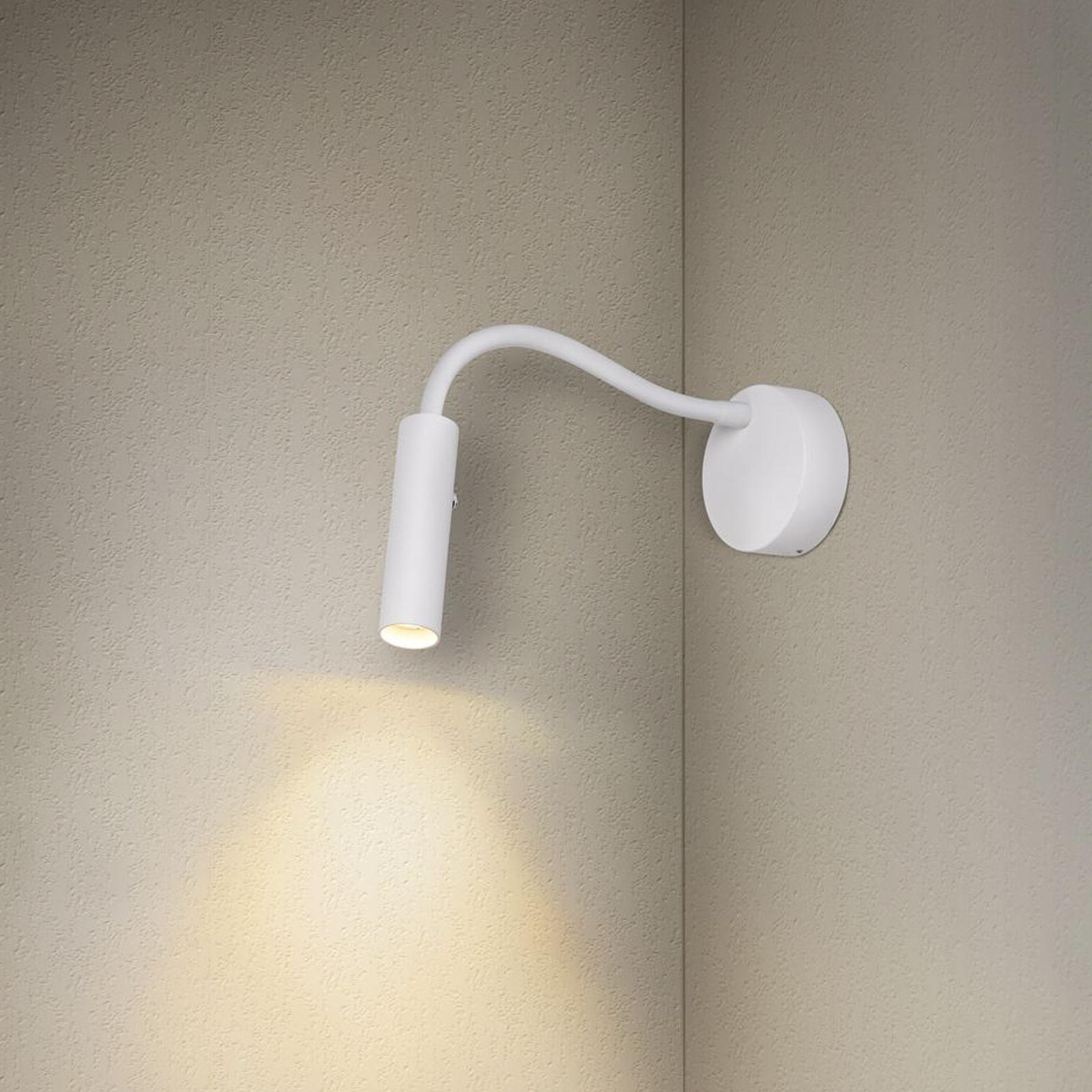 SLV Karpo Goose, candeeiro de parede LED, regulável, branco