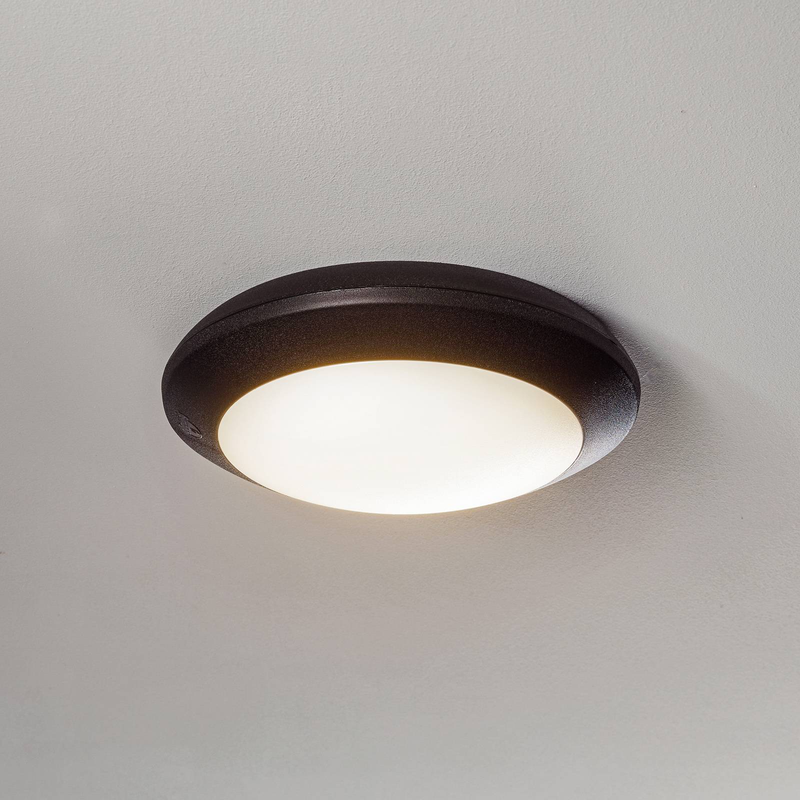 Fumagalli Plafonnier d’extérieur LED Berta noir CCT