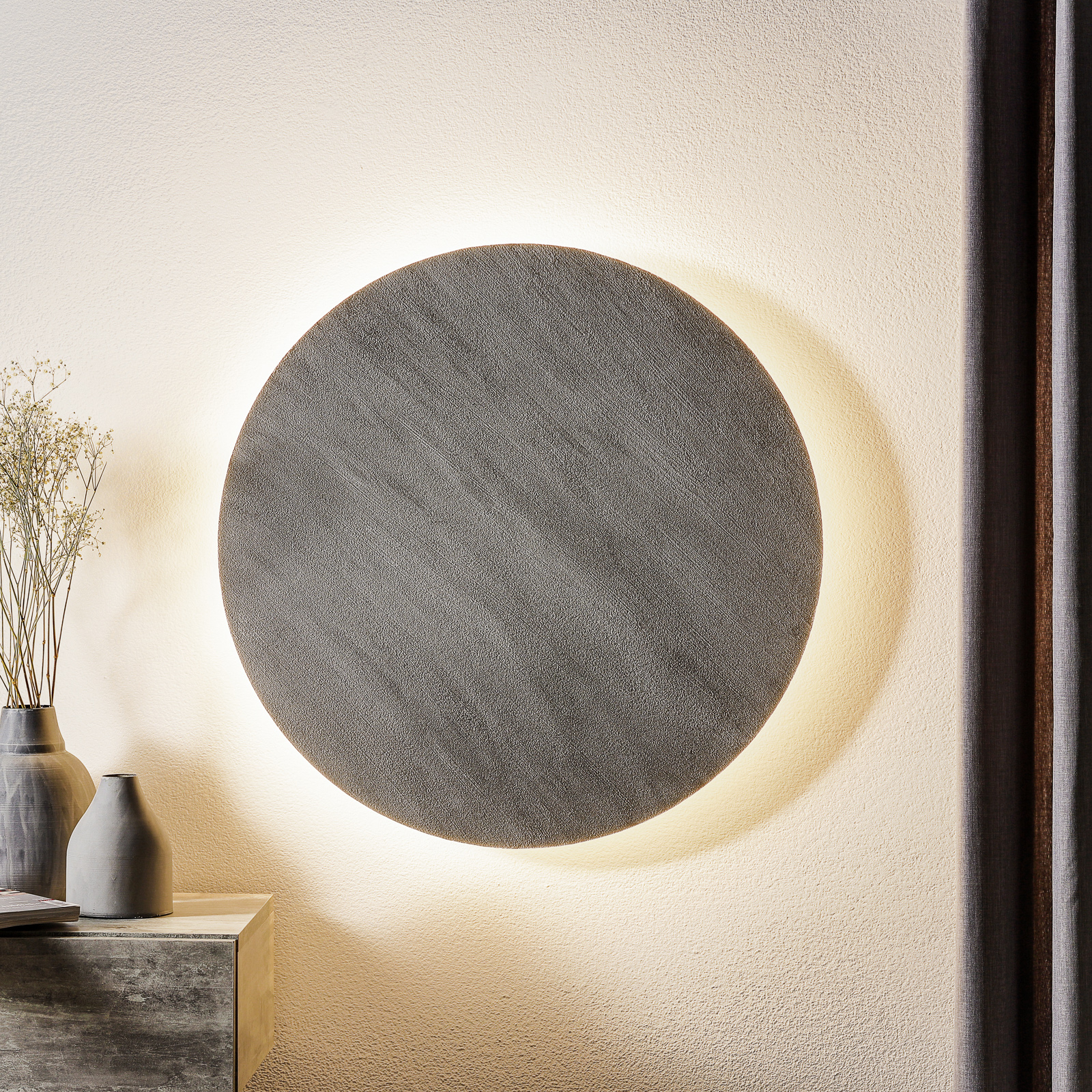 Escale Blade LED wall light, concrete look