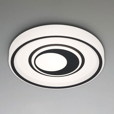 LED-Deckenlampe Rondo L, Fernbedienung, schwarz