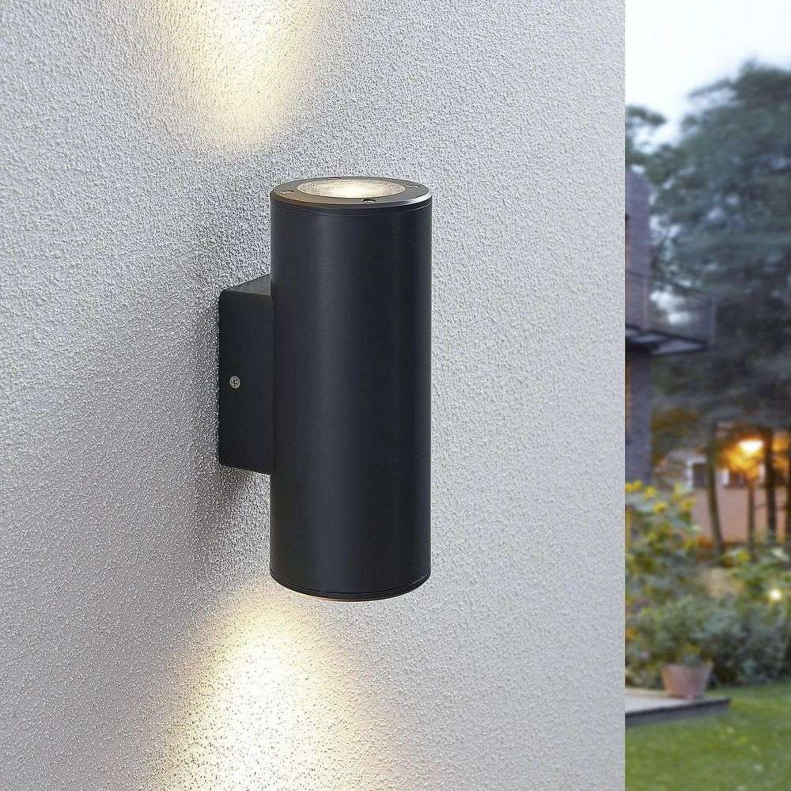 Nati Round Kültéri Fali Lámpa IP54 Dark Grey - Lindby