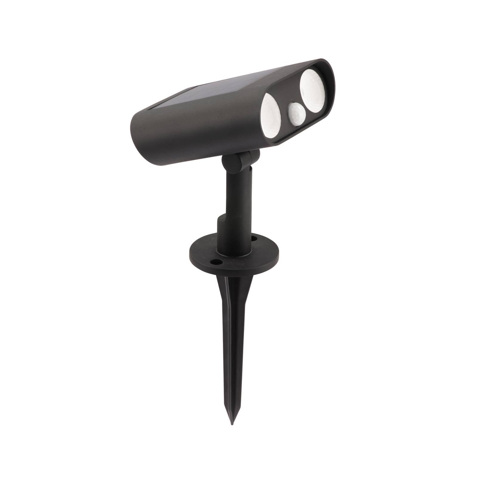 LED-Solar-Erdspießstrahler BINGO, schwarz, 16 cm Sensor IP54
