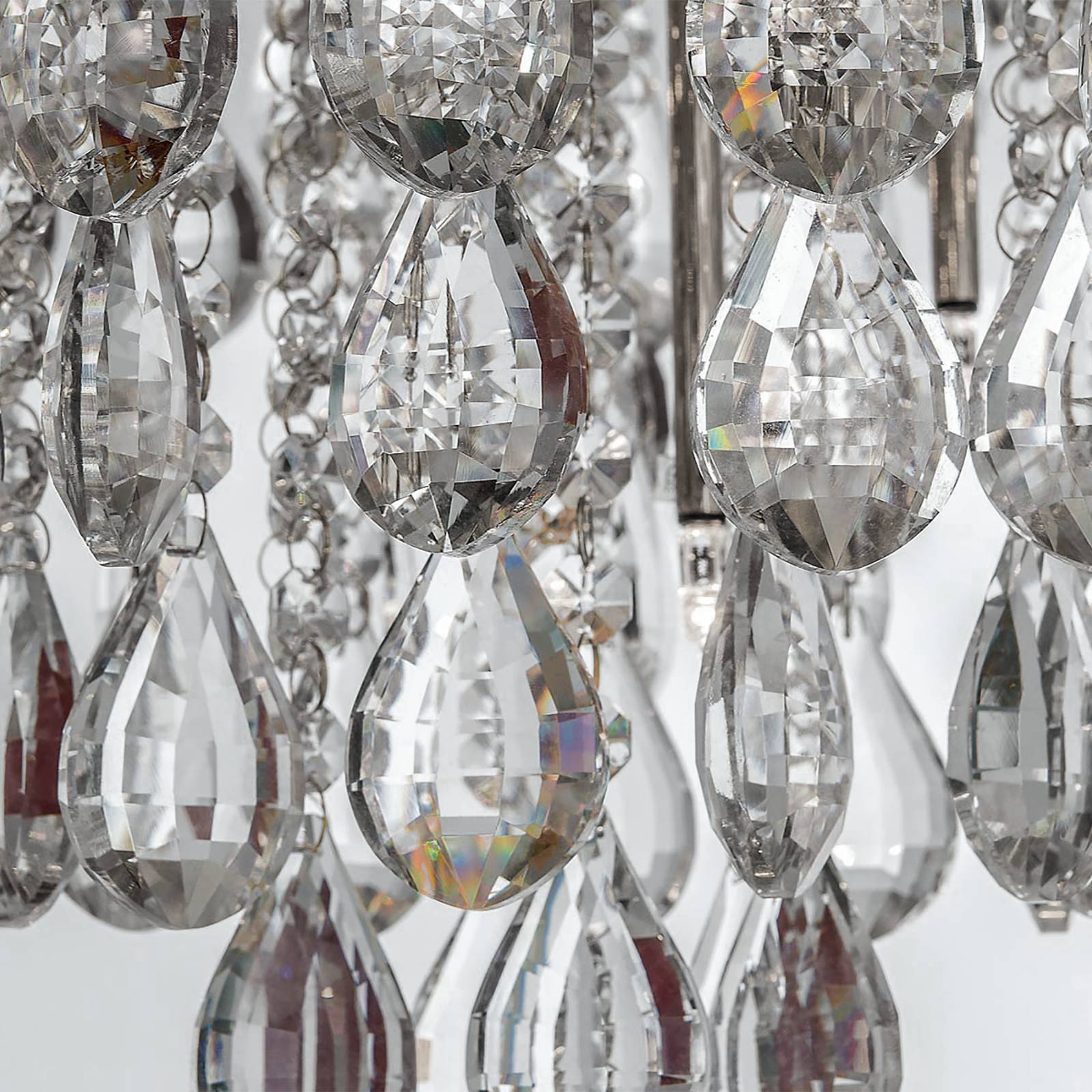 Lampa sufitowa Celeste z kryształami K9, Ø75cm chrom