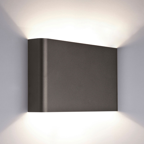 Wandleuchte Haga aus Metall, up & down, graphit