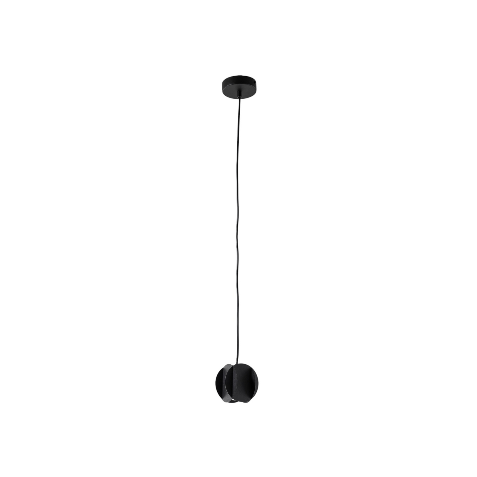 GAMBIT függesztéklámpa, fekete, Ø 10 cm, fém, GU10 LED