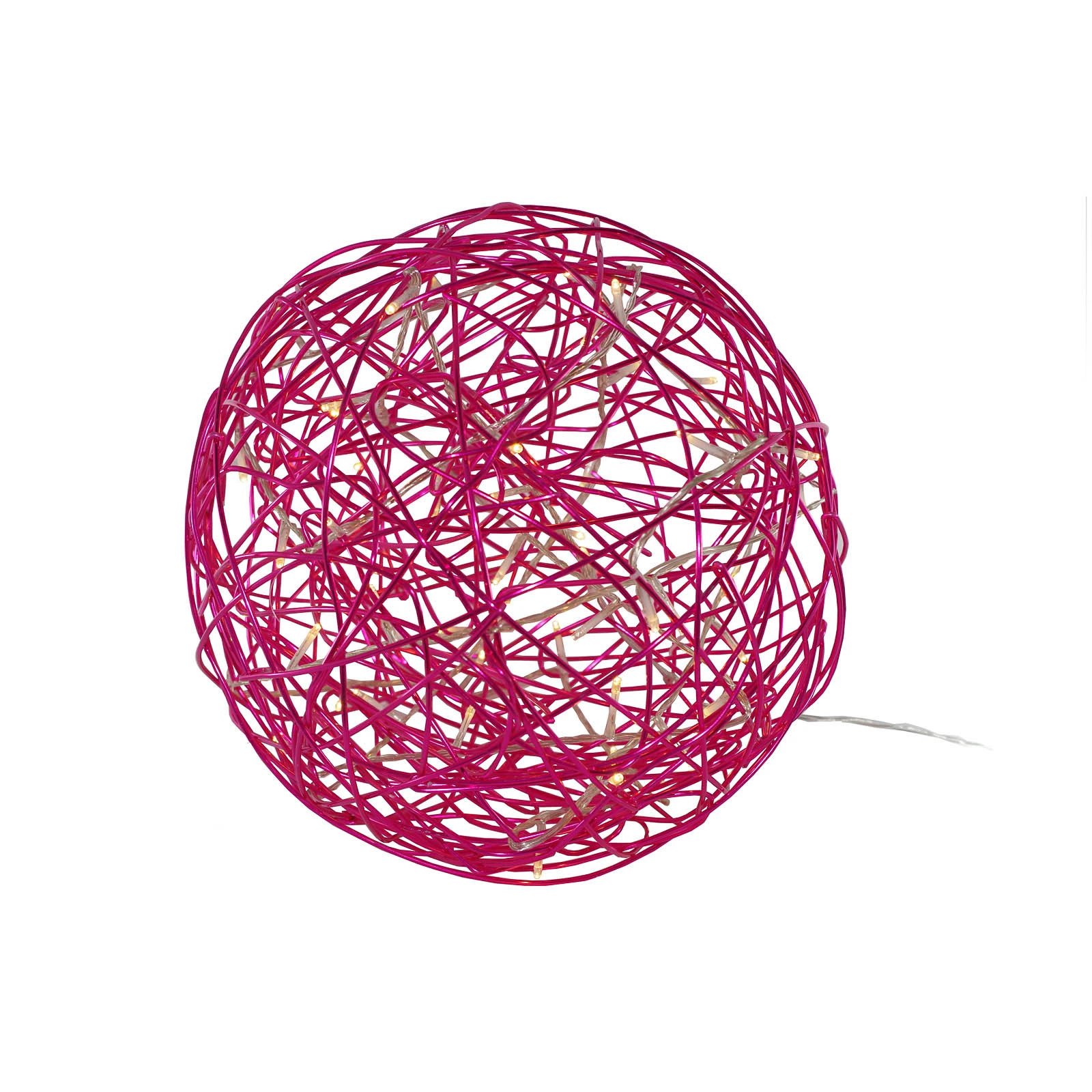 LED 3D dizajnová guľa Galax Fun, Ø 30 cm, fuchsiová