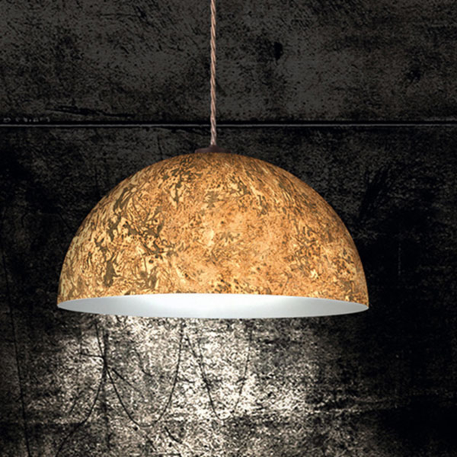 AUSTROLUX BY Kolarz Cult Vintage pendant light, gold, Ø 40 cm, for Living / Dining Room, metal, E27, 100 W, energy efficiency: A++, H: 20 cm