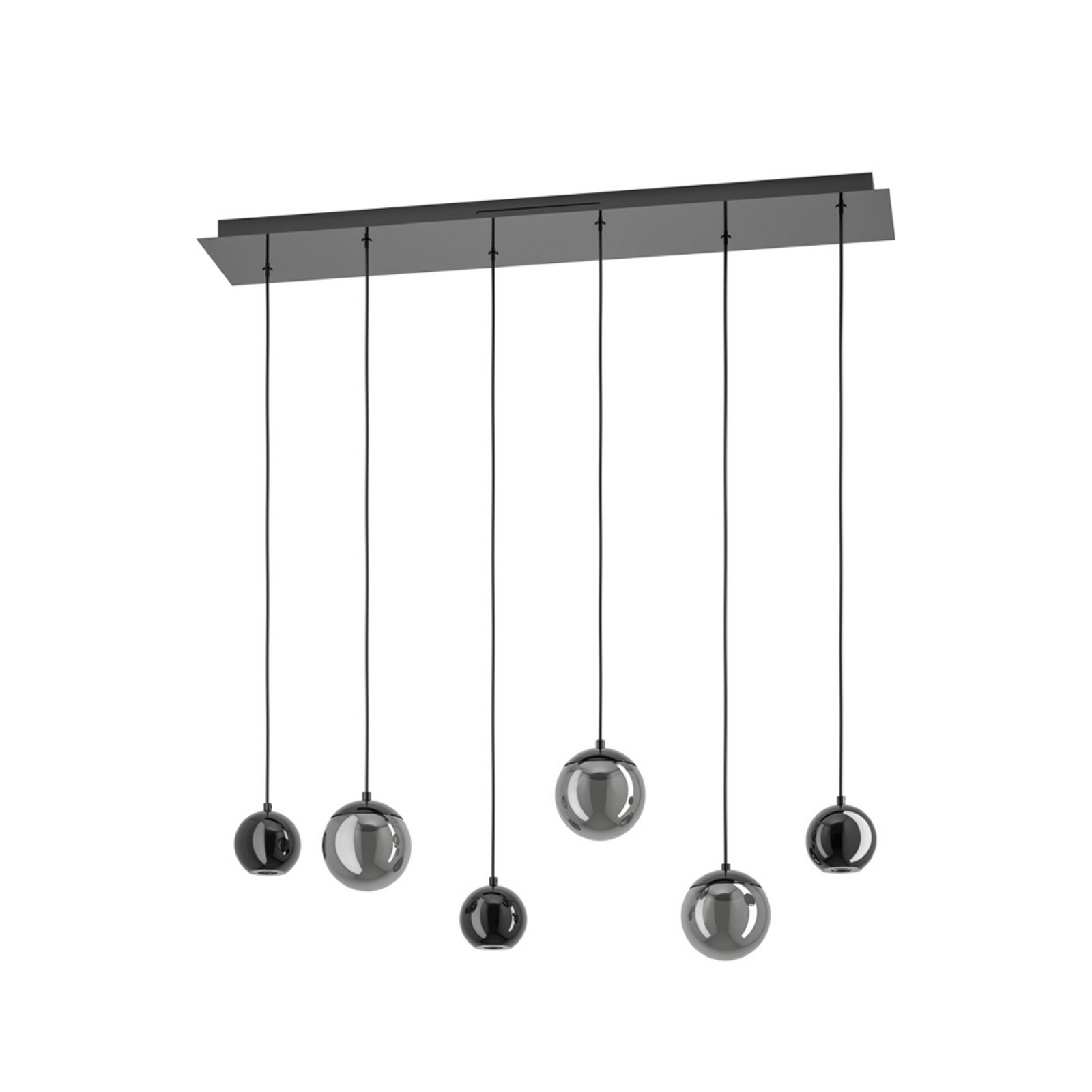 Lampada LED a sospensione Stars of Light ANORIAS, nera, 100 cm, a 6 luci Lampada LED a sospensione Stars of Light ANORIAS, nera, 100 cm, a 6 luci