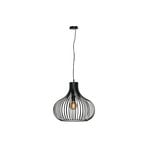 Lampă suspendată Aglio, Ø 48 cm, negru, metal