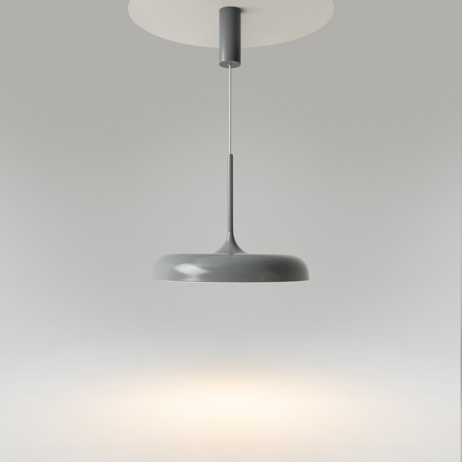 Maytoni Lampă suspendată LED Gerhard, Ø 40 cm, gri, metal