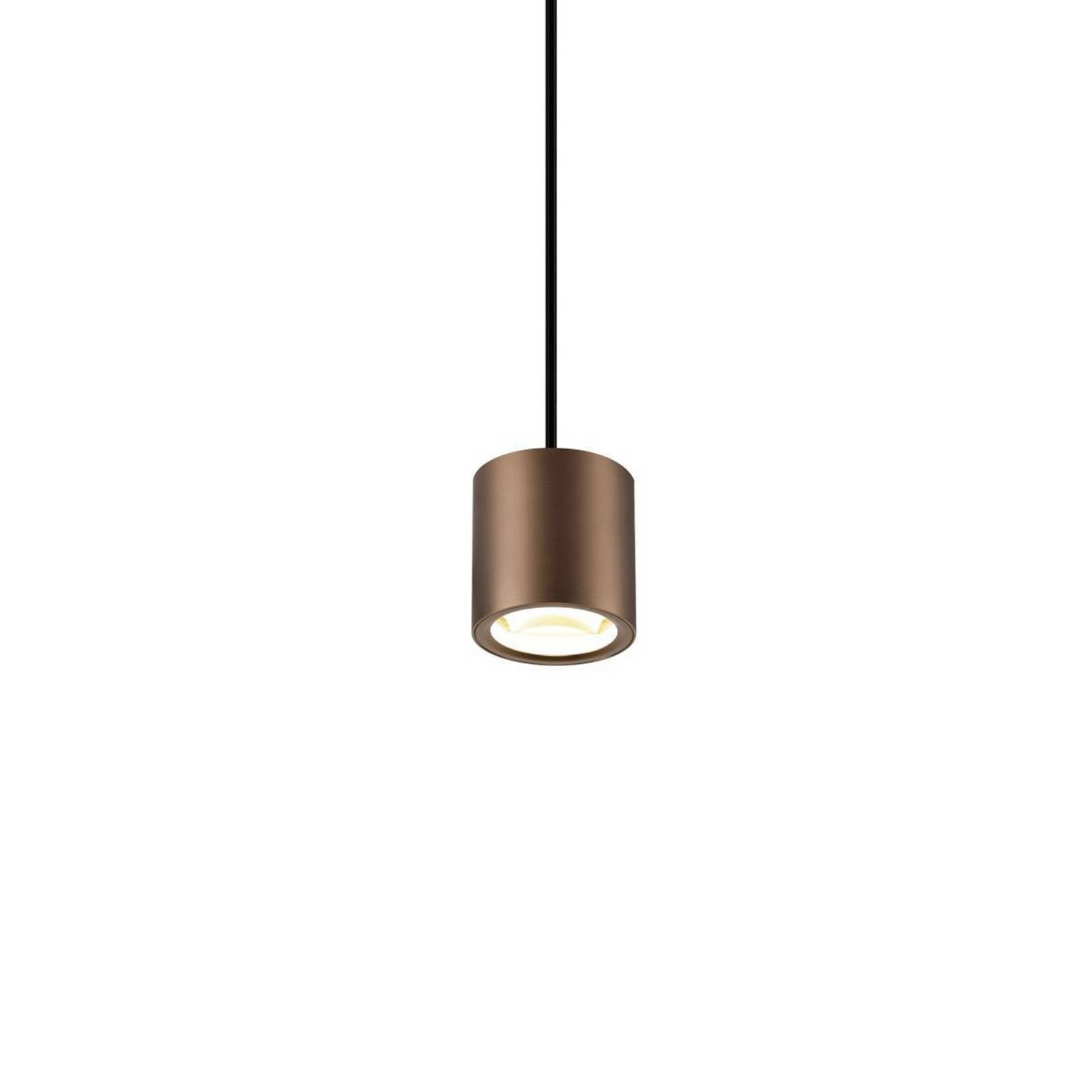 SLV LED-Hängelampe Oculus, kupferfarben, Ø 9 cm, dim to warm