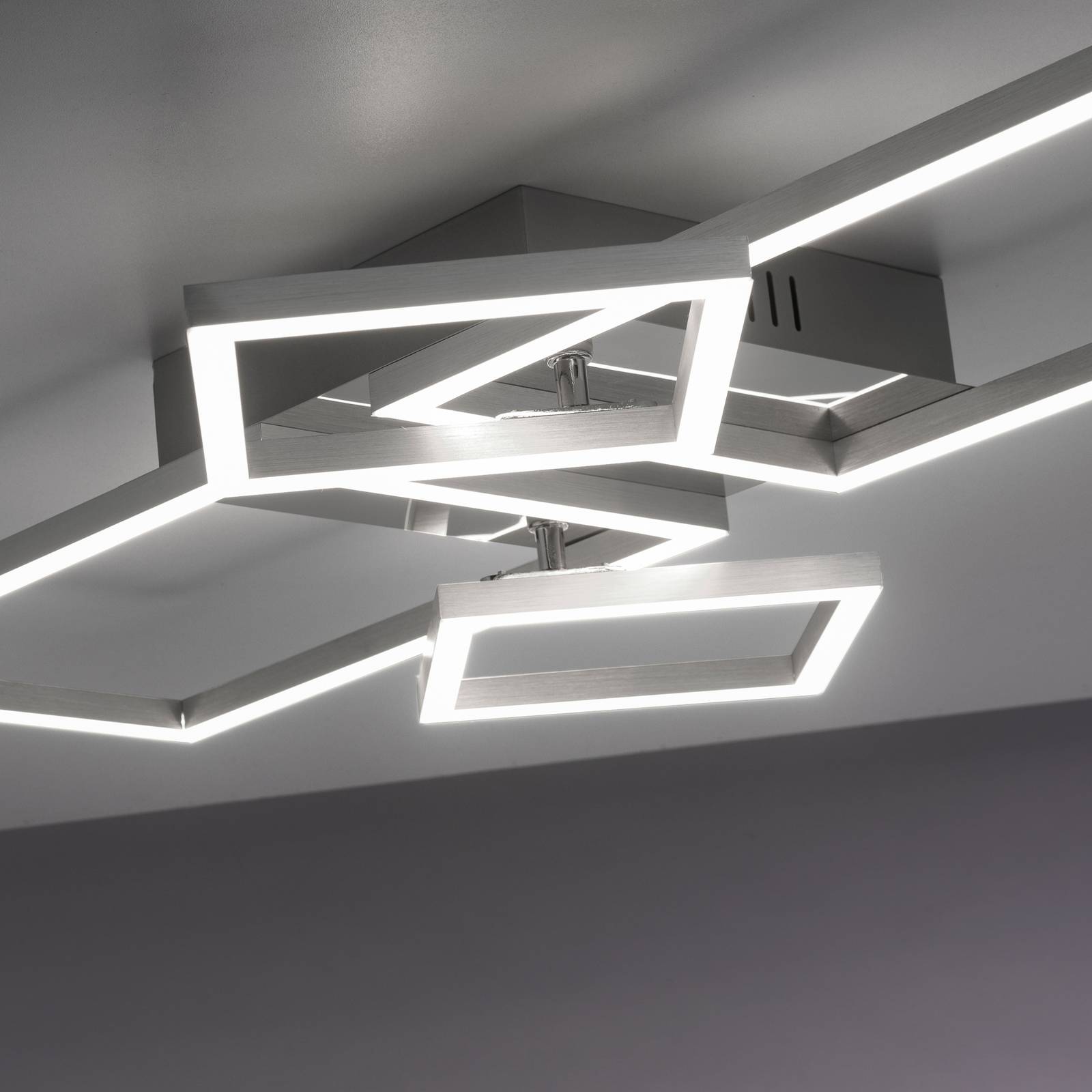 LED plafondlamp Iven, vier frames, zwenkbaar