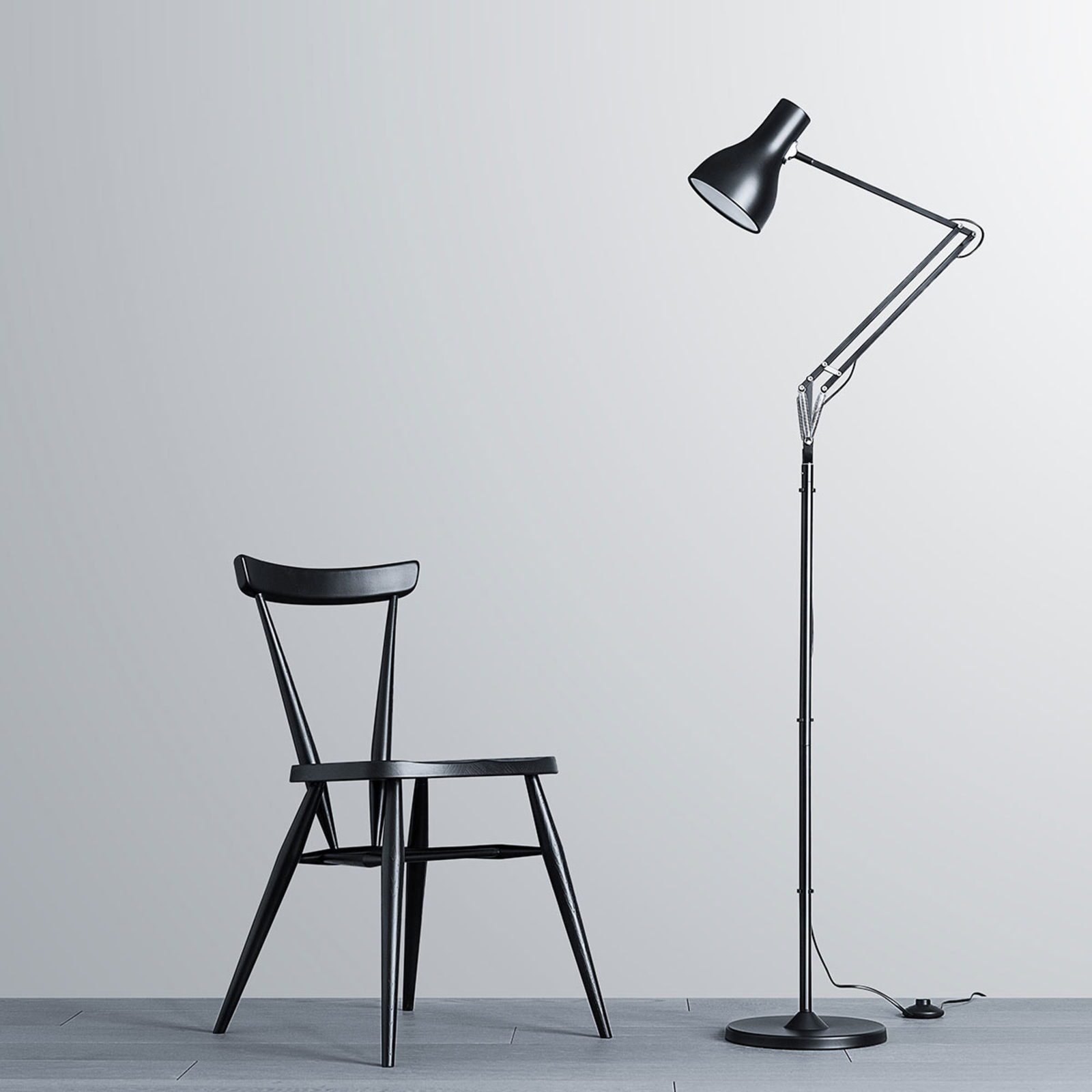 Anglepoise Type 75 stojací lampa sametová černá