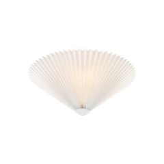 Plafón Plisado, blanco, Ø 42 cm