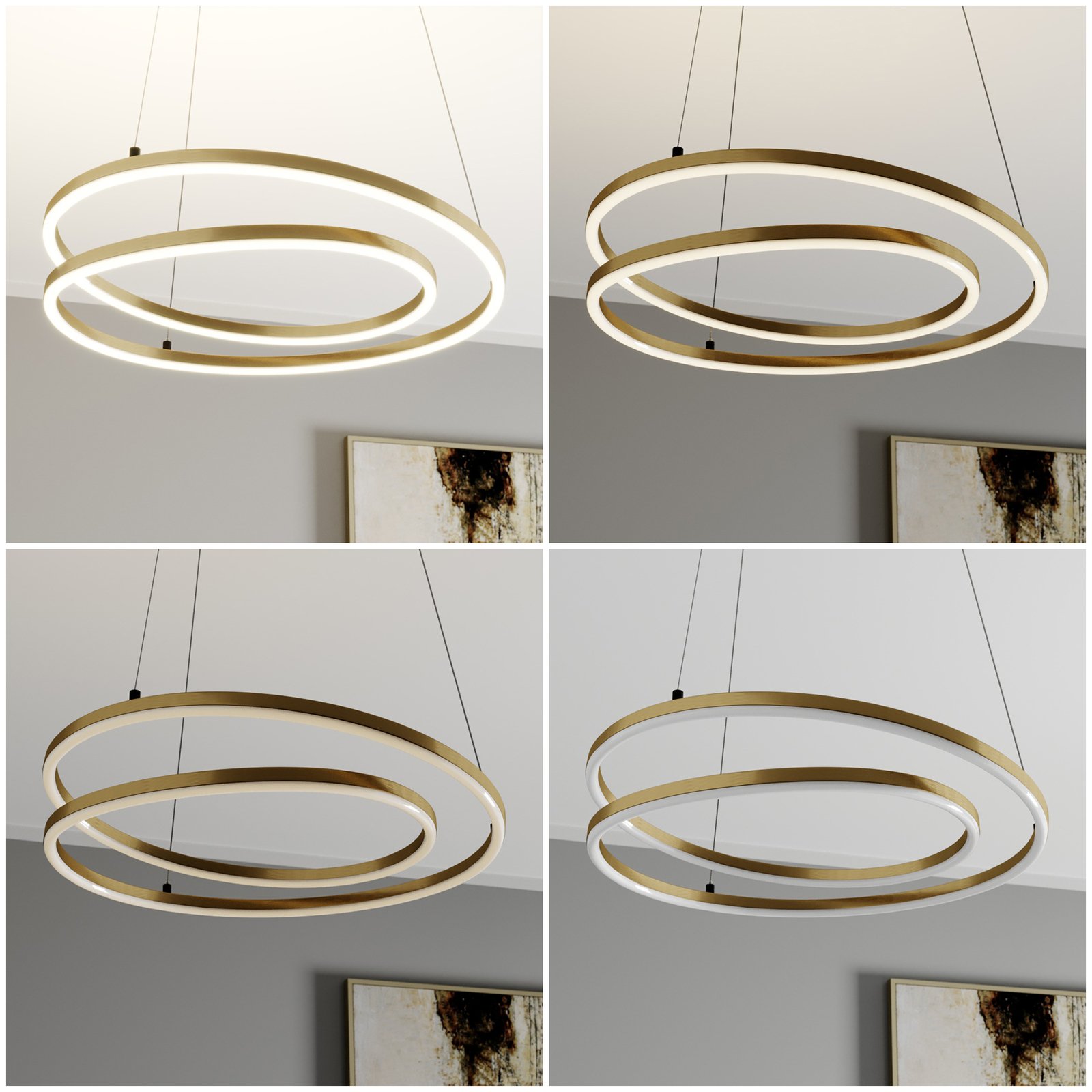 Davian LED Pendant Dim. Brass - Lindby
