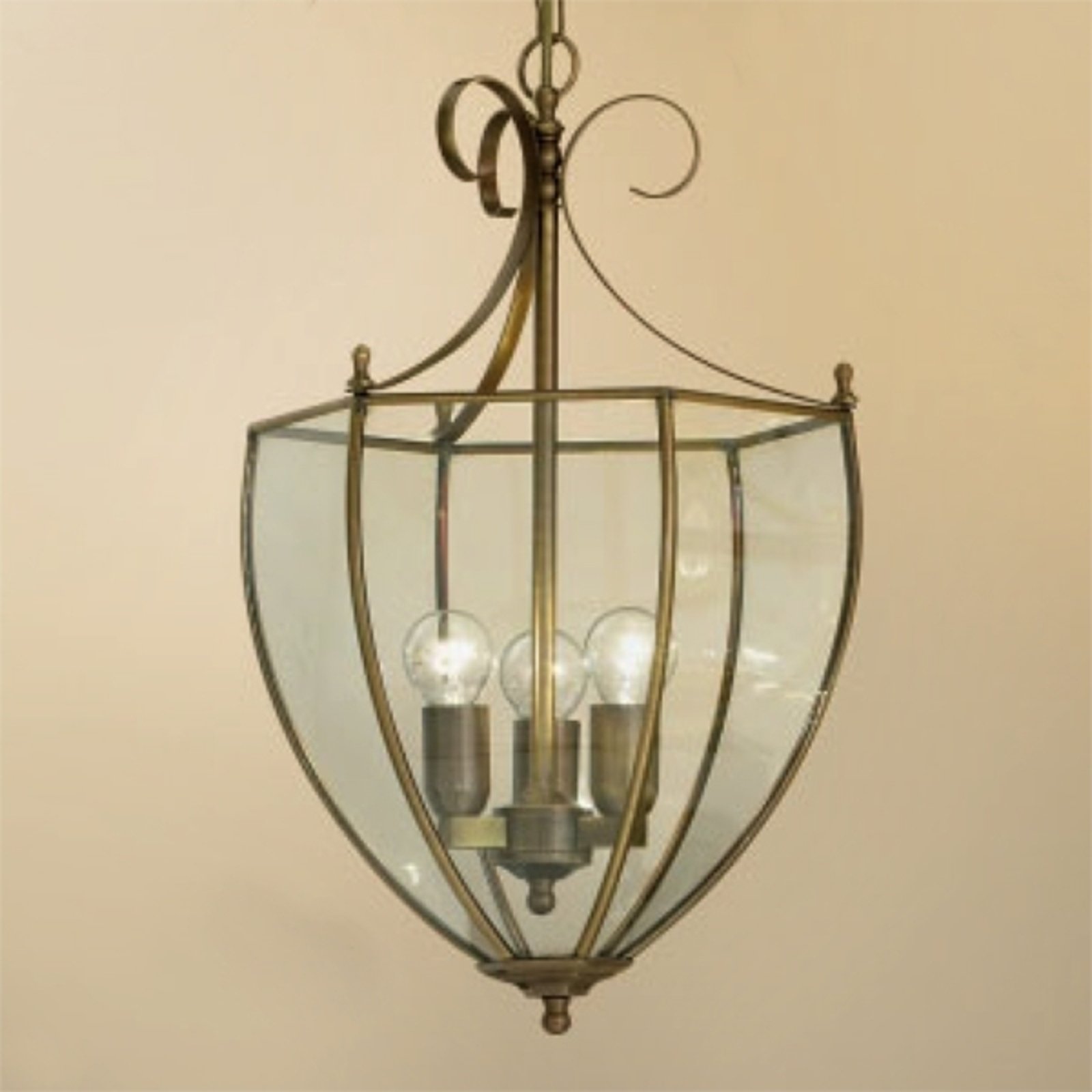 Appealing Opera hanging light in bronze