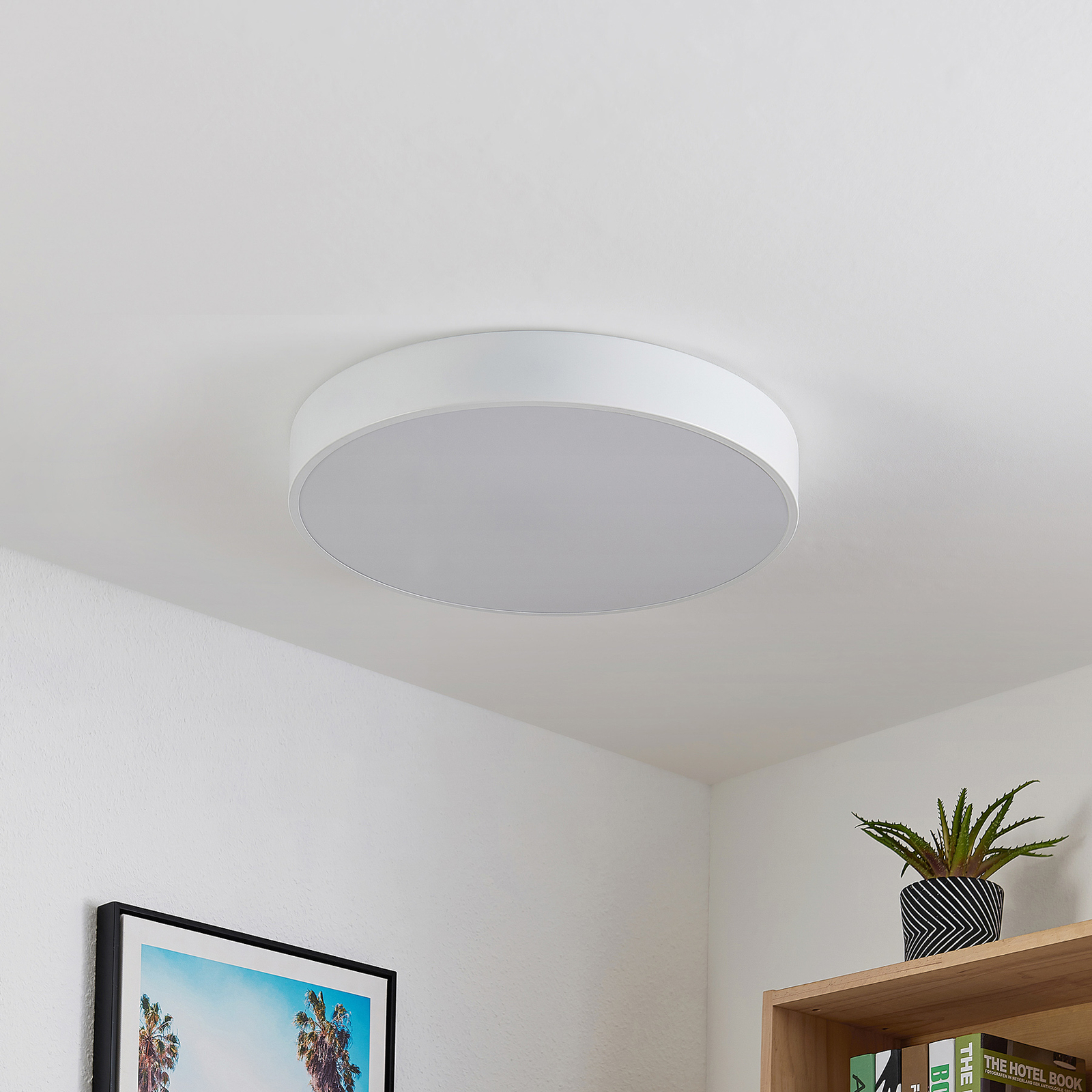 Lindby Simera -LED-kattovalaisin 50cm, valkoinen