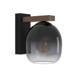 EGLO Filago wall light, smoked glass, 1-bulb