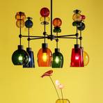 KARE Suspension Mazzo Sei, verre multicolore, à 6 lampes