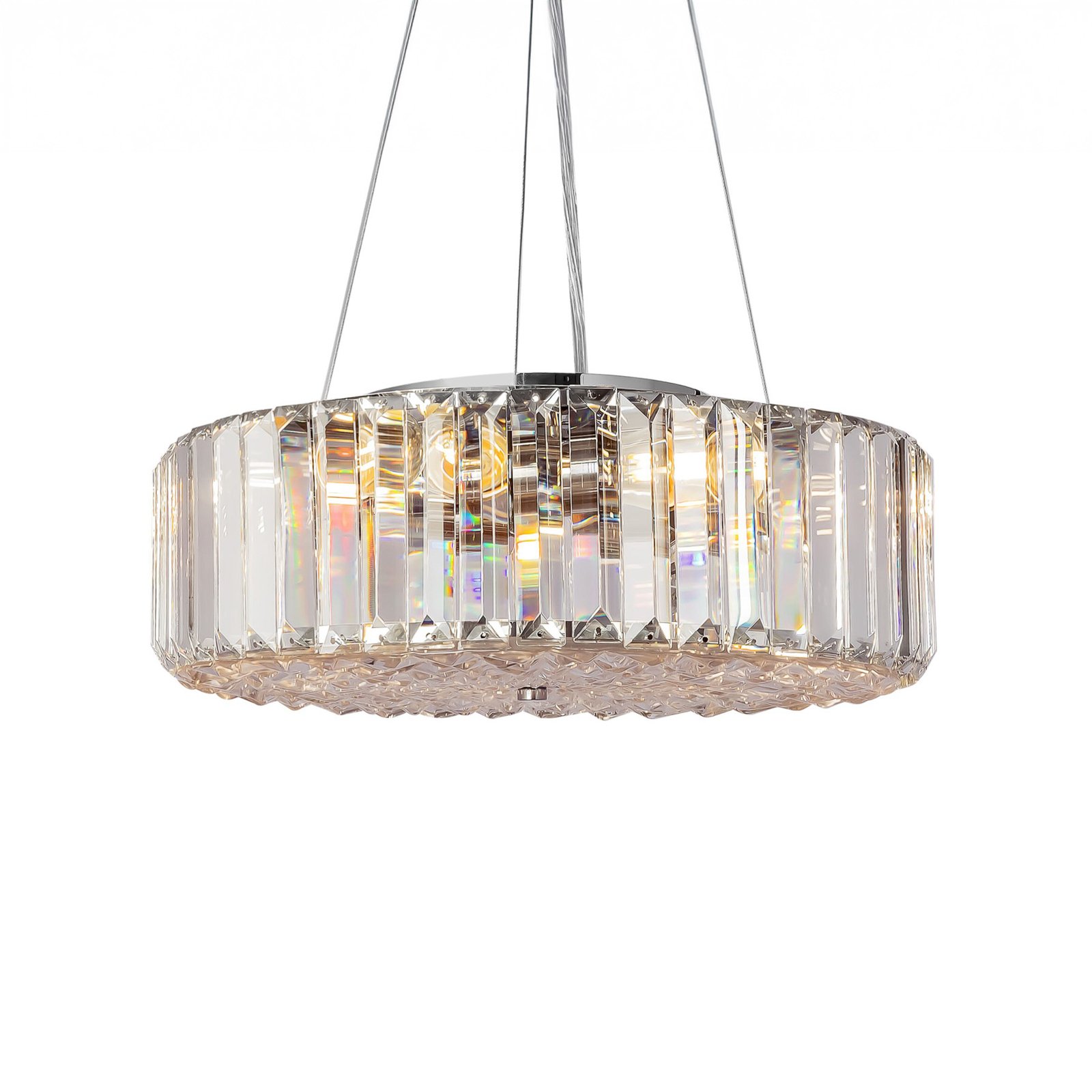 Maytoni Recinto pendant light, Ø 40 cm, crystal, 6 x E27