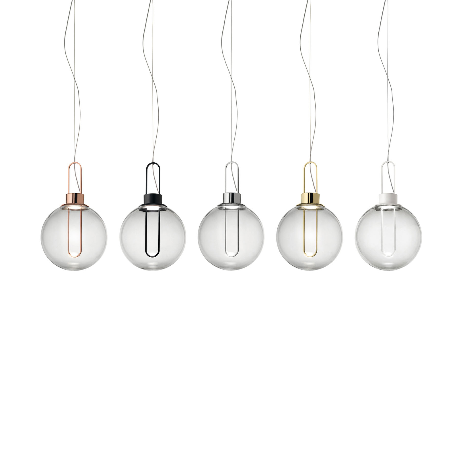 Modo Luce Orb LED hanging light, copper, Ø 25 cm