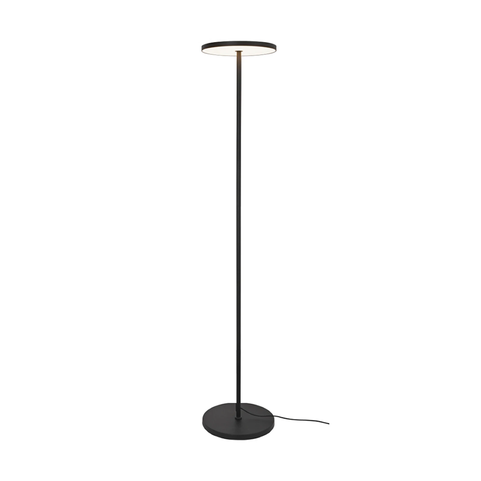 Lampa stojąca LED Demy, czarna, wysokość 170 cm, metalowa