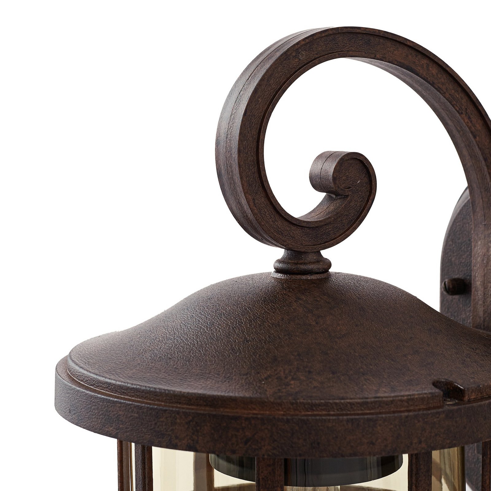 Applique da esterno Ankea, 37 cm, E27, ruggine/ambra, IP23 - Lindby