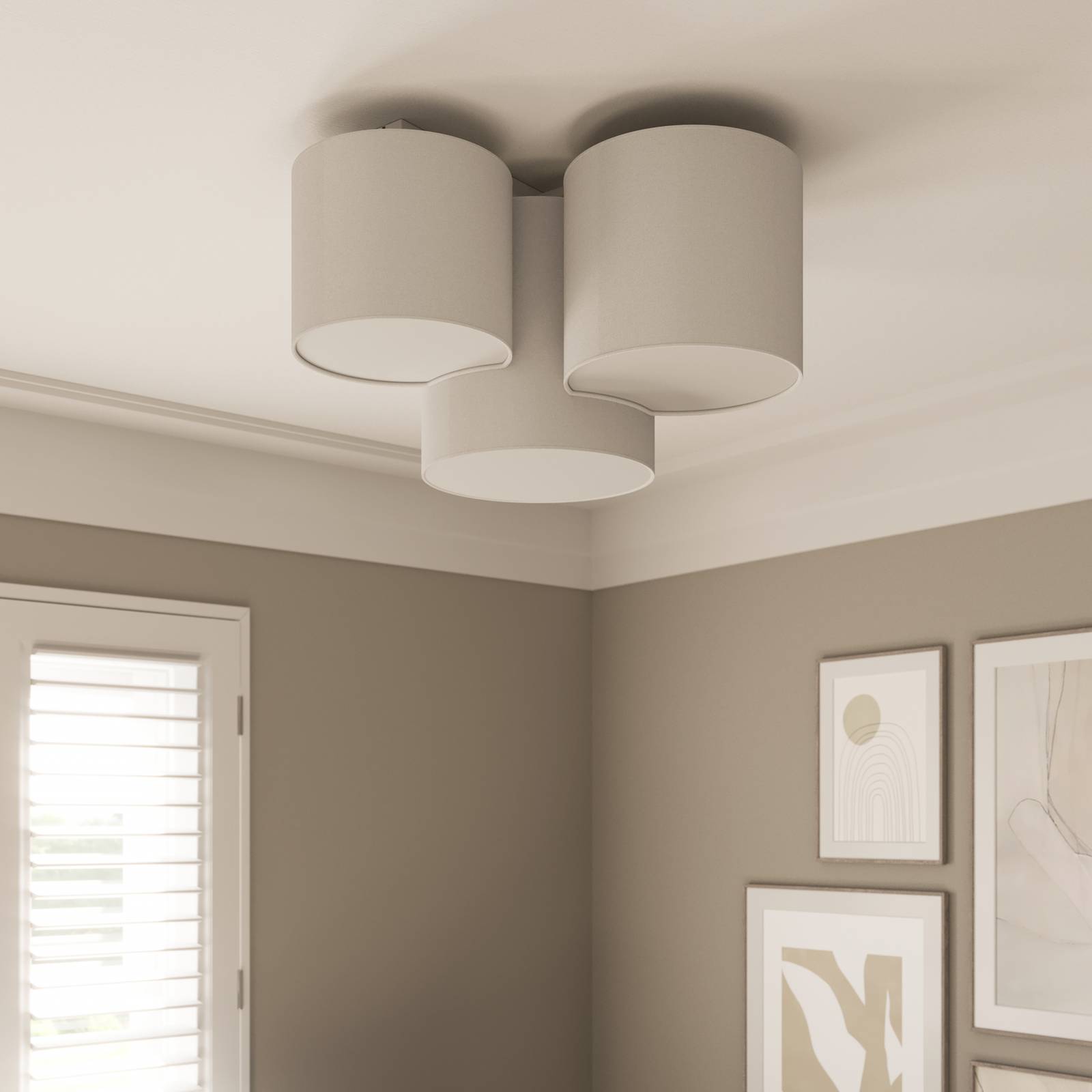 Lampa sufitowa Mona 3-punktowa, biała