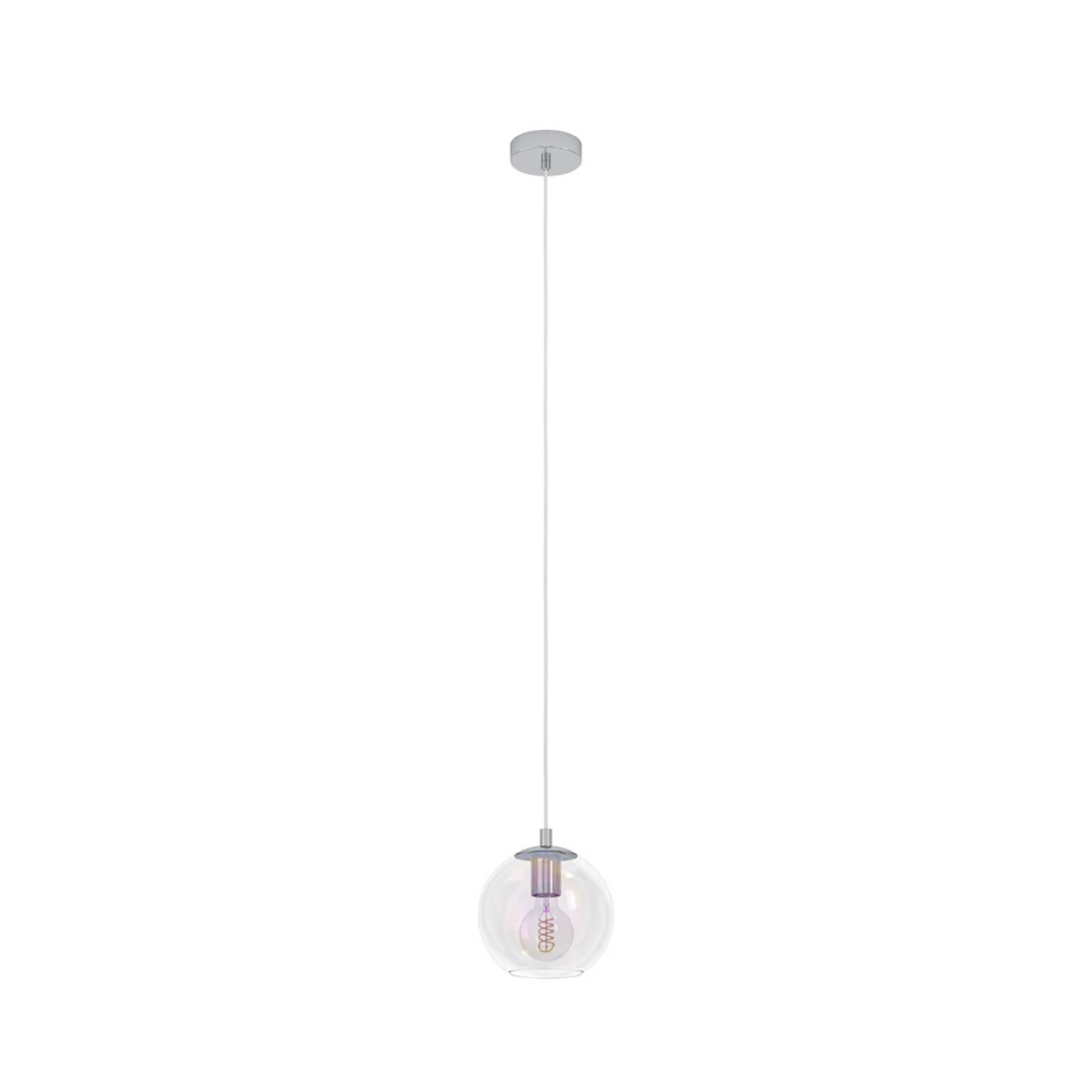 EGLO Hängelampe ARISCANI 2, Ø 20 cm 1-flg., chrom/irisierend