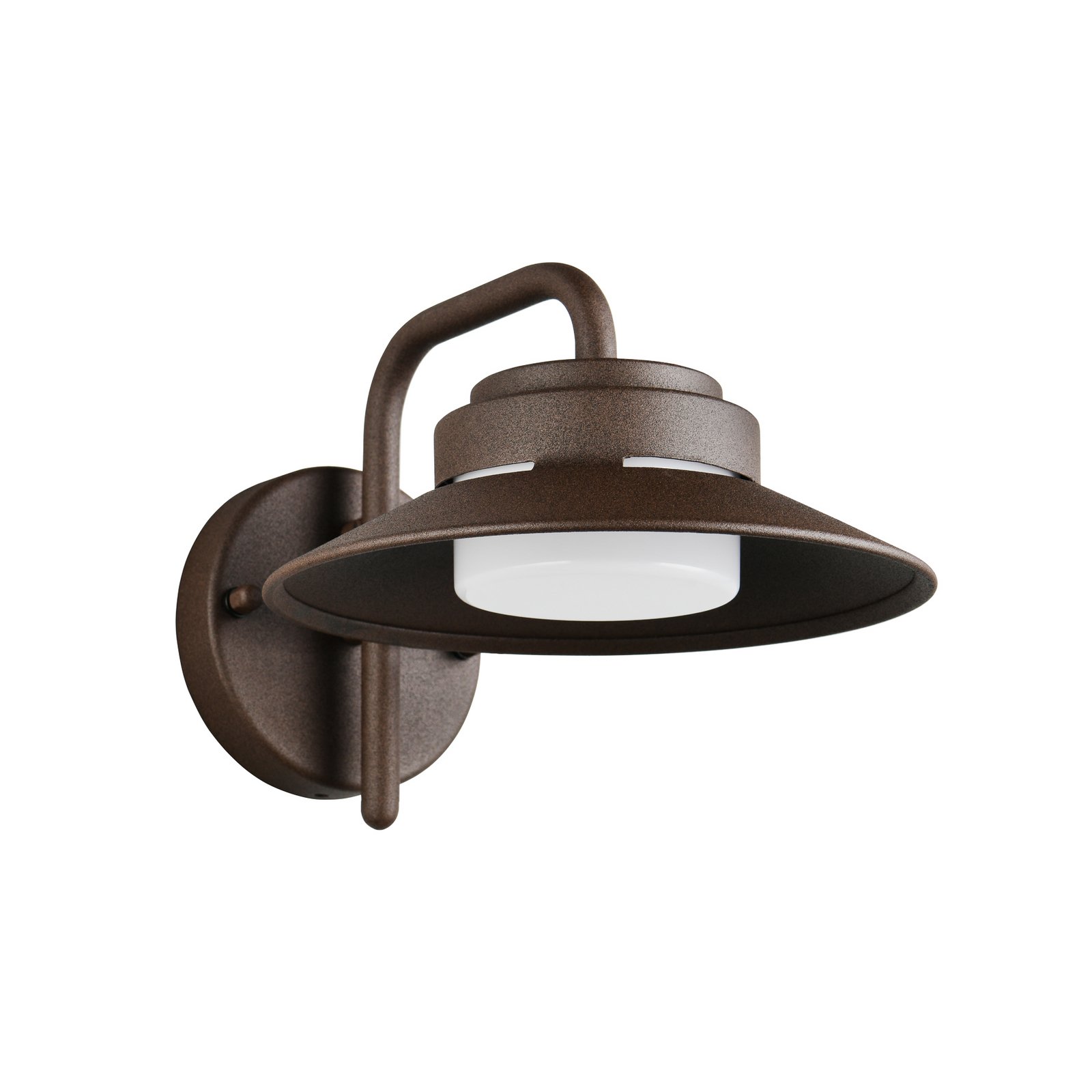 Āra sienas lampa Atrato, rūsas krāsā, Ø 20 cm, metāls