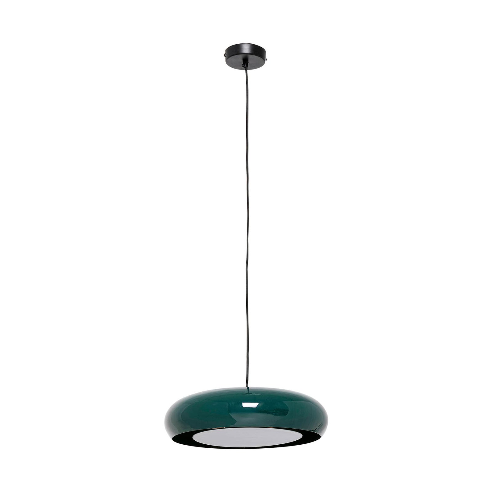 KARE Lia pendant light, blue, enamelled steel, 38 cm