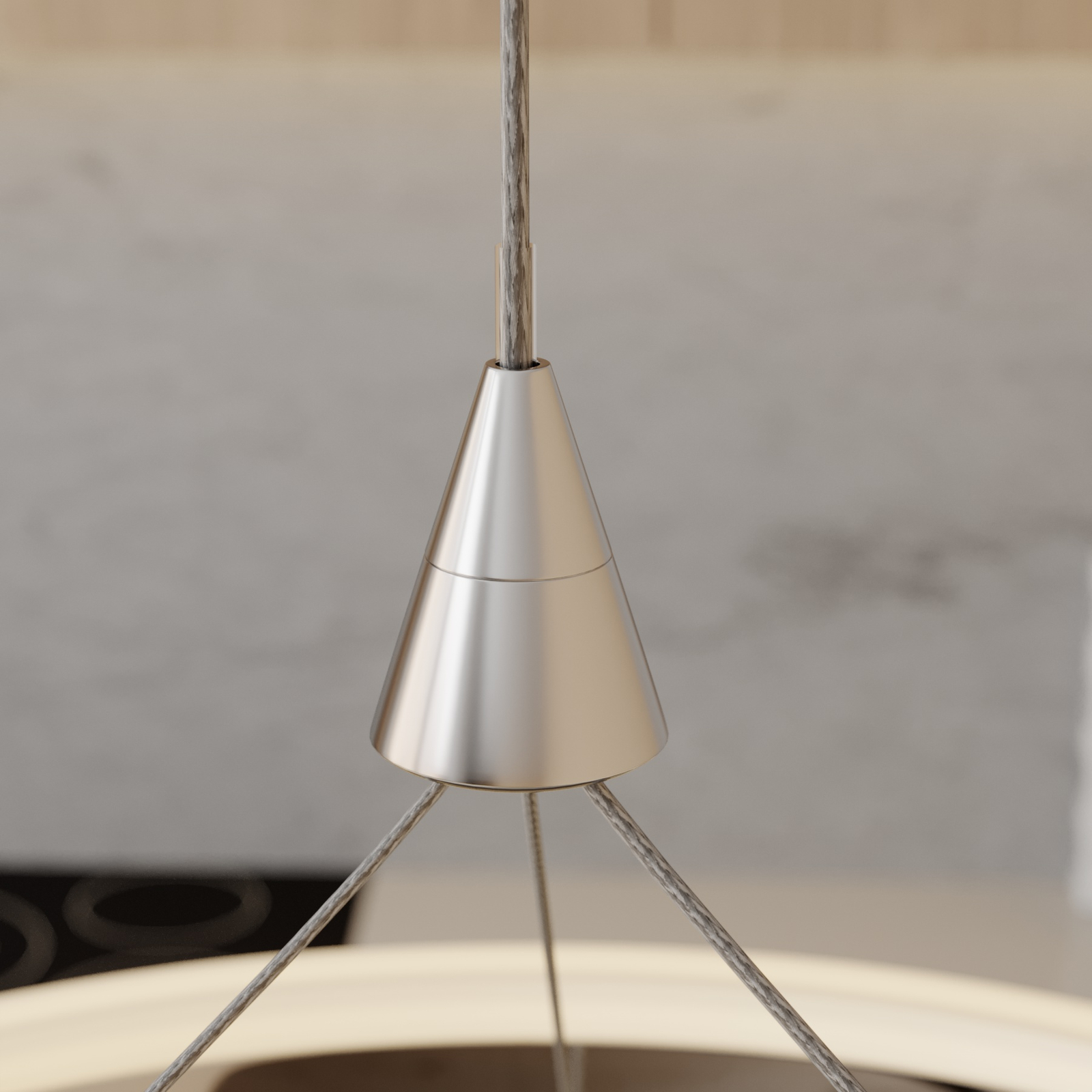 Lyani LED pendant lamp, two rings, horizontal