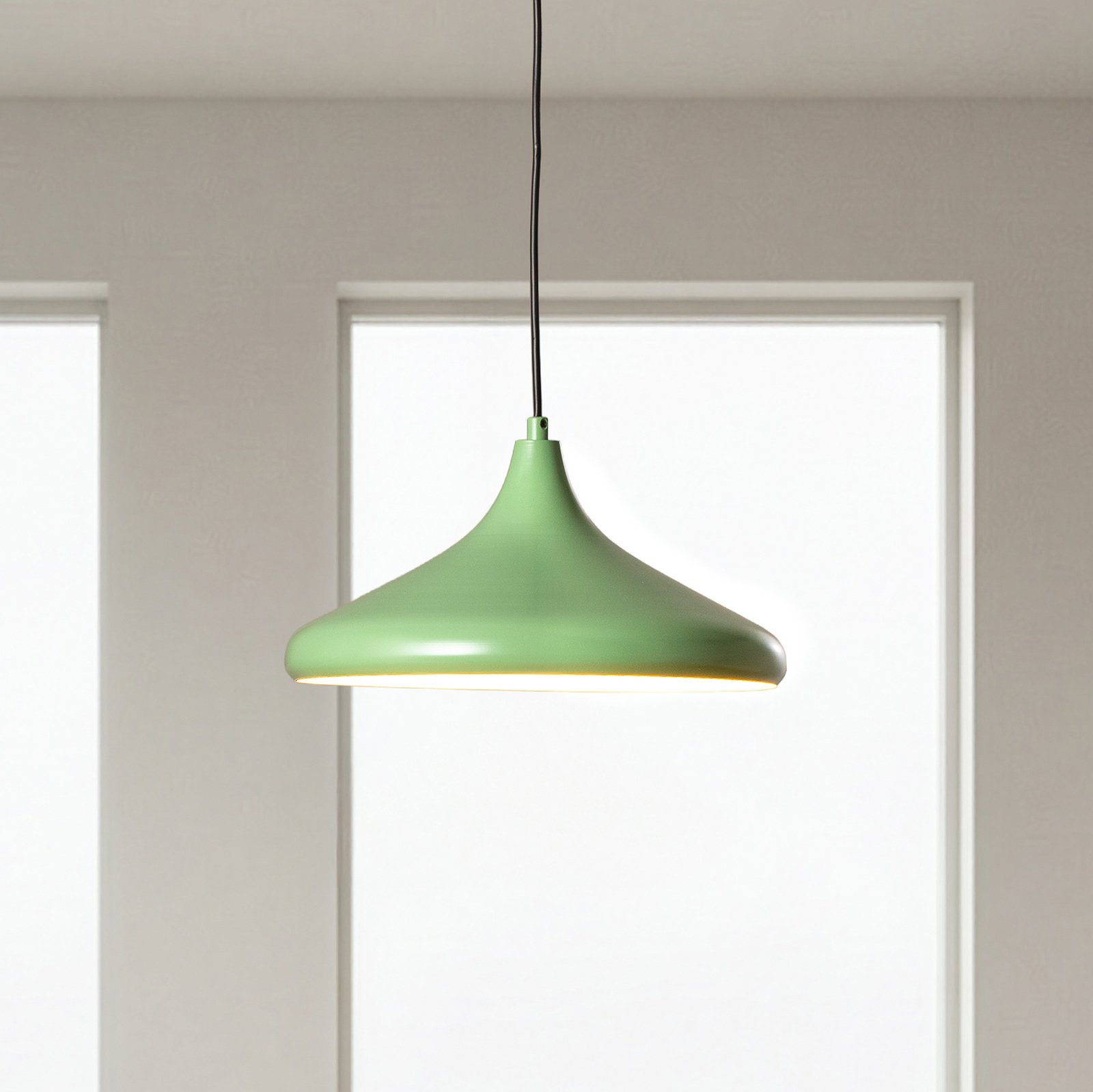 Eysan pendant light, mint green, metal, Ø 35 cm, E27
