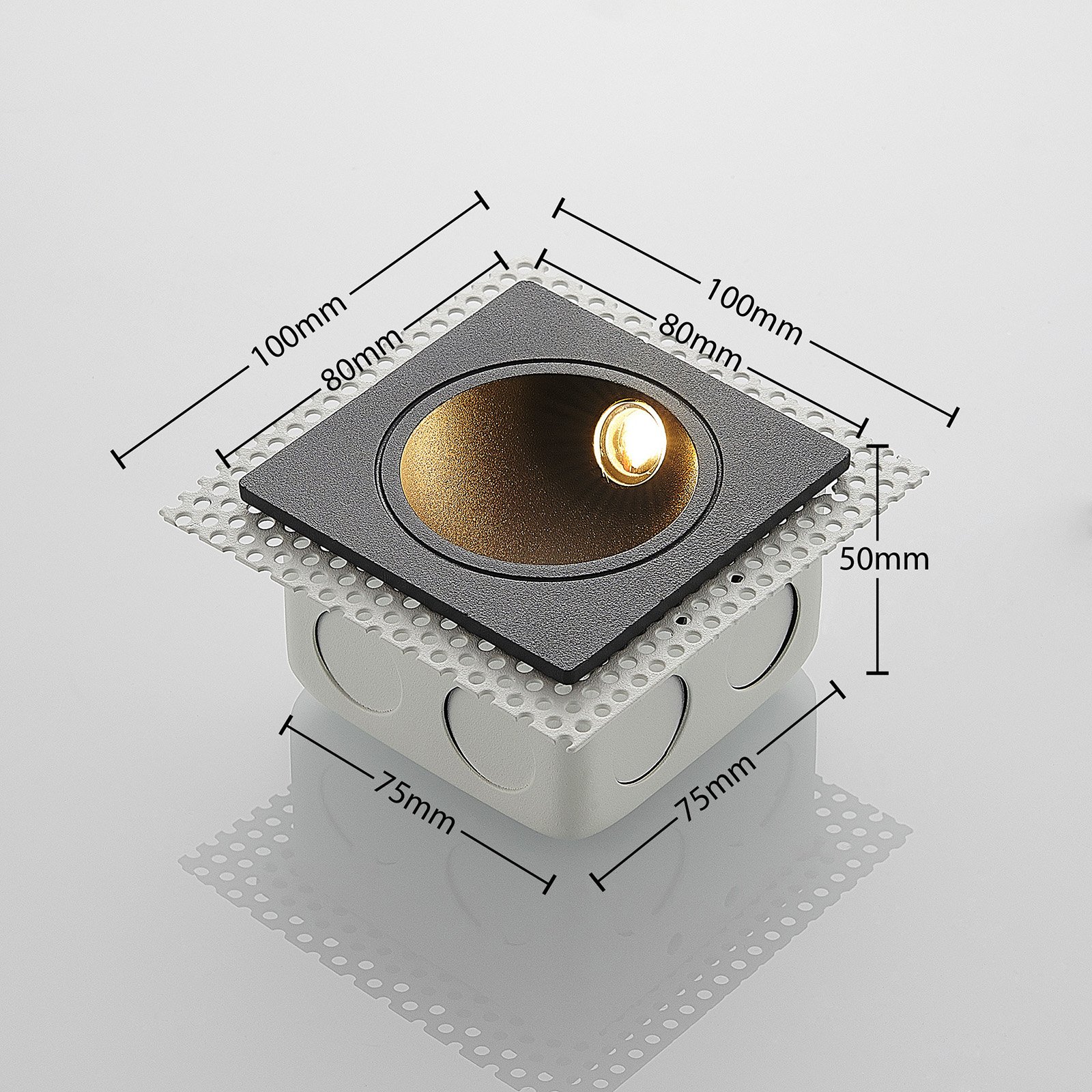 Pordis LED Utomhus Inbyggdsvägglampa Dark Grey - Lucande